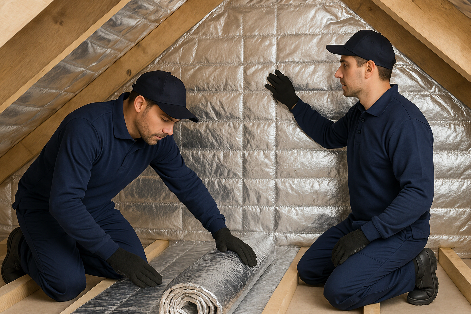 A clean loft after insulation installation