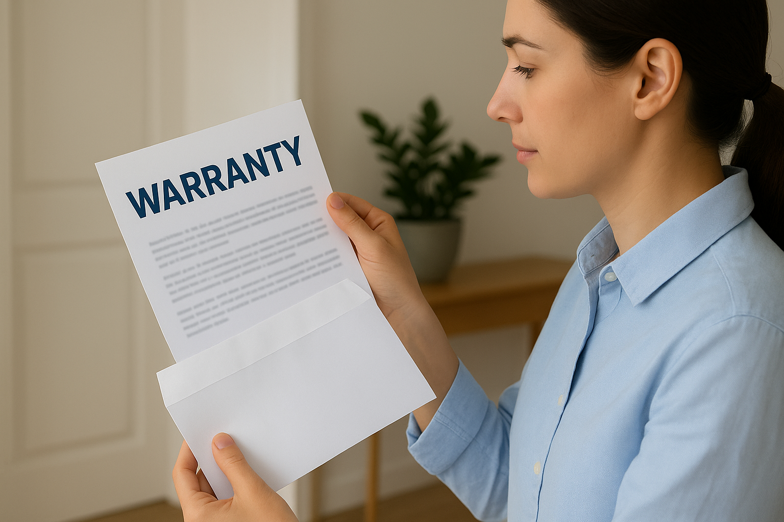 A warranty certificate